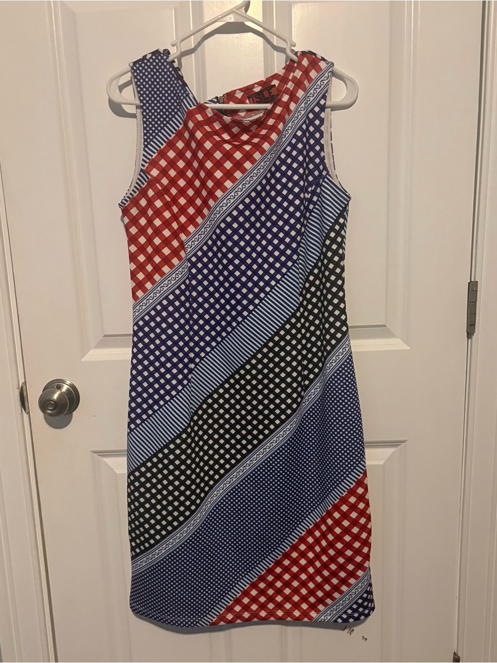 Funky, Bold Patterned, Color Printed Scuba dress from Isle by Melis Kazan